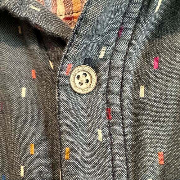 Carbon2Cobalt Button Down Confetti Print Long Sleeve Shirt XL - Picture 3 of 9